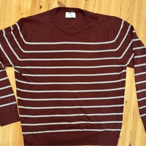 Old Navy Burgundy Striped Sweater